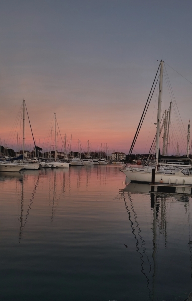 Atardecer en el mar